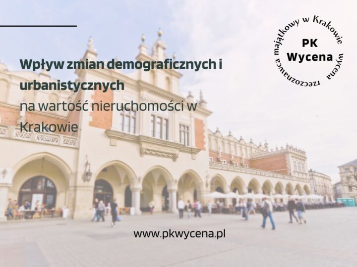 Panorama Krakowa ukazująca nowoczesne budynki i tradycyjną architekturę, symbolizująca wpływ zmian demograficznych i urbanistycznych na rynek nieruchomości.