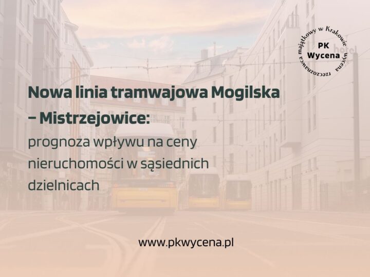 Nowa linia tramwajowa Mogilska – Mistrzejowice: prognoza wpływu na ceny nieruchomości w sąsiednich dzielnicach