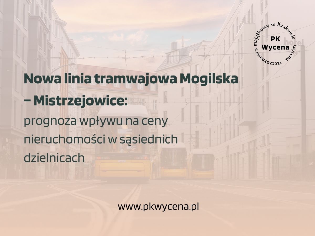 nowa linia tramwajowa Mogilska – Mistrzejowice wpływ na ceny nieruchomości