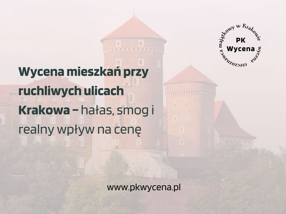 grafika do wpisu o wycenie mieszkania przy ruchliwych ulicach krakowa