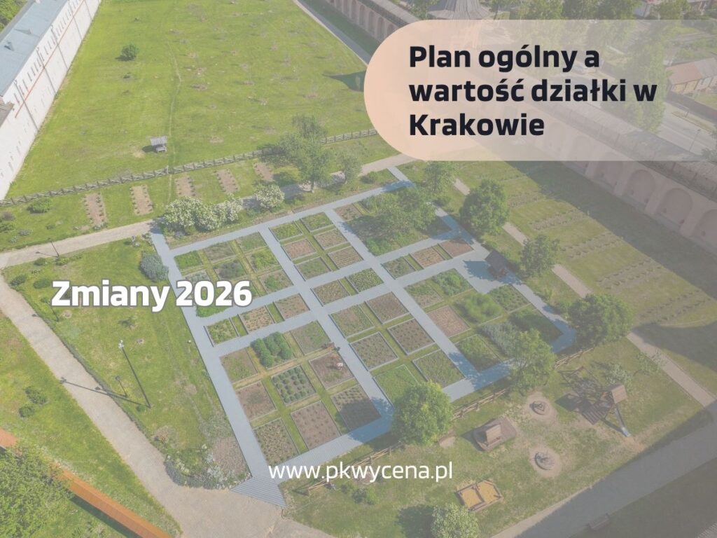 zdjęcie satelitarne przedstawiające działki w krakowie